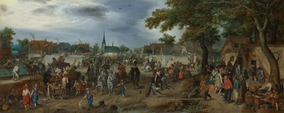 Prinssit Maurice ja Frederick Henry Valkenburgin hevosmessuilla Prinssit Maurits ja Frederik Hendrik Valkenburgin hevosmessuilla tekijältä Adriaen Pietersz van de Venne