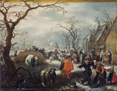 Laskustaistai maalla tekijältä Adriaen Pietersz van de Venne