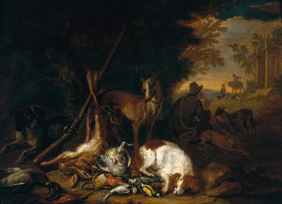 Metsästäjä koiriensa kanssa tekijältä Adriaen de Gryef
