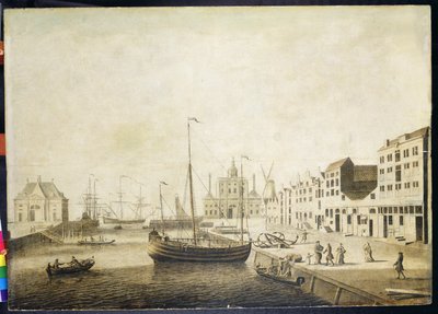 Näkymä Leuvehaveniin (grisaille) tekijältä Adriaen or Abraham Salm
