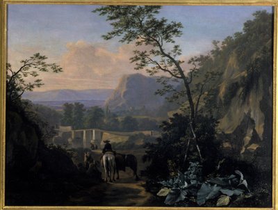Eteläinen maisema Riderin kanssa, 1654 tekijältä Adriaen van Eemont
