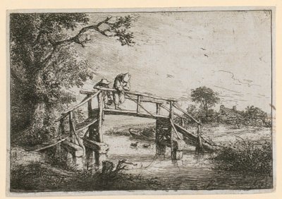 Kalastaja sillalla tekijältä Adriaen van Ostade