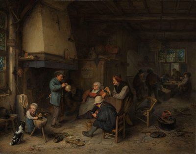 Talonpojat sisätiloissa tekijältä Adriaen van Ostade