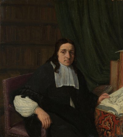 Keräilijän muotokuva, mahdollisesti Constantijn Sennepart (1625-1703) tekijältä Adriaen van Ostade