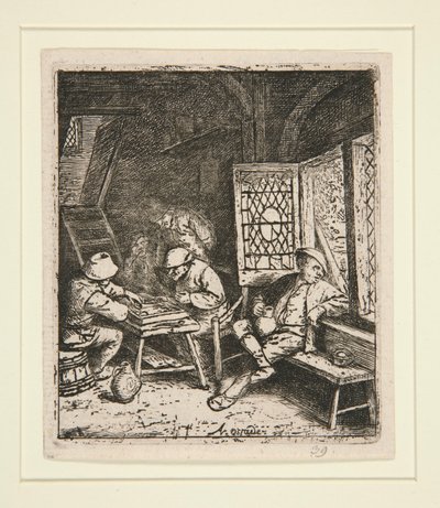 Backgammon-pelaajat tekijältä Adriaen van Ostade
