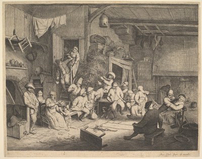 The Dance at the Inn, 1652. tekijältä Adriaen van Ostade
