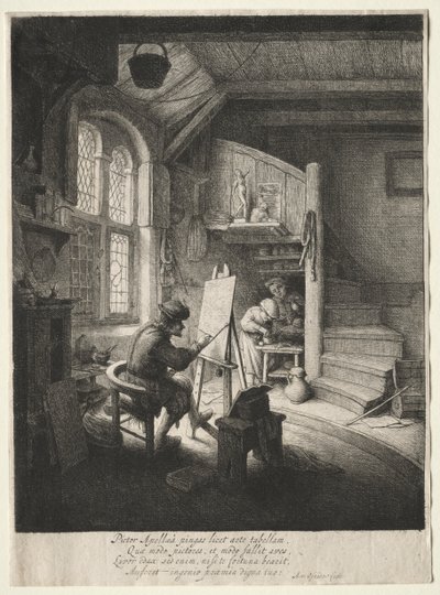 Maalarin studio tekijältä Adriaen van Ostade