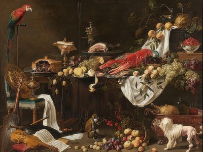 Juhla-asetelu. 1644 tekijältä Adriaen van Utrecht