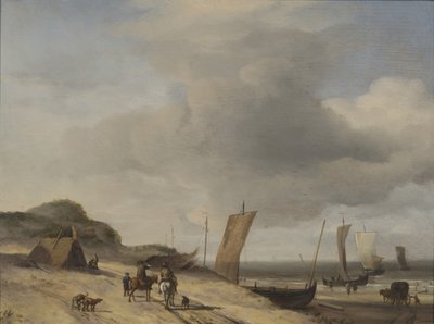 Dyynit Scheveningenissä (öljy puulle) tekijältä Adriaen van de Velde