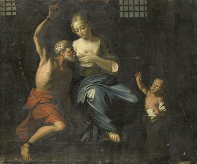 Cimon ja Pero (Roman Charity) tekijältä Adriaen van der Werff (copy after)