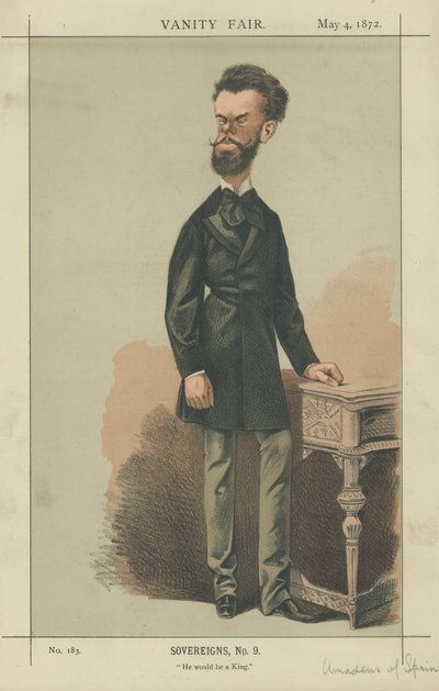 Espanjan Amadeo (Espanjan Amadeus) (värilitra) tekijältä Adriano Cecioni