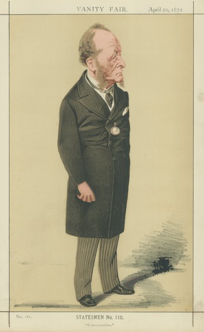 The Right Honourable Gathorne Hardy (värilitografia) tekijältä Adriano Cecioni