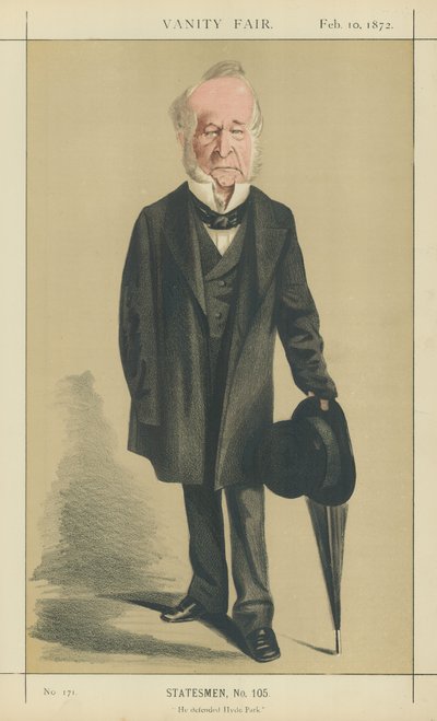 The Right Honourable Spencer Horatio Walpole (värilitografiassa) tekijältä Adriano Cecioni