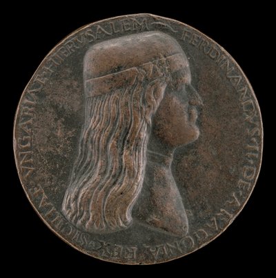 Ferdinand II Aragonialainen, kuoli 1496, Capuan prinssi ja Napolin kuningas 1495 [kääntöpuoli], 14951496. tekijältä Adriano Fiorentino