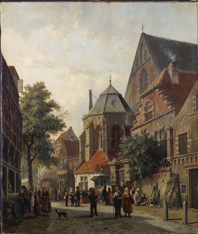 Hollantilainen katukohtaus, 1867 tekijältä Adrianus Eversen