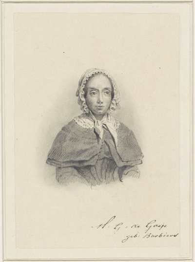 Maria Geertruida de Goeje-Barbiersin muotokuva tekijältä Adrianus Johannes Ehnle