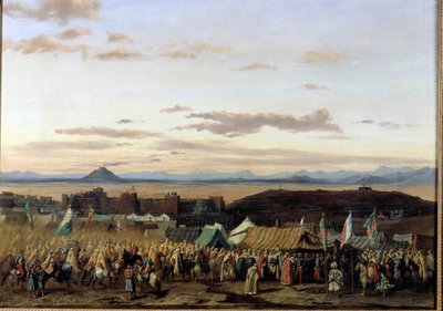 Setifin vangitseminen Algeriassa Orleansin herttuan joukkojen toimesta Adrien Dauzatsin (1804-1868) maalaus 1839 Orleans, Kuvataidemuseo tekijältä Adrien Dauzats