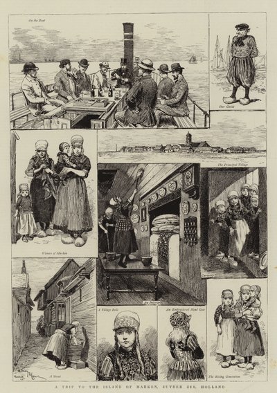 Matka Markenin saarelle, Zuyder Zee, Hollanti tekijältä Adrien Emmanuel Marie