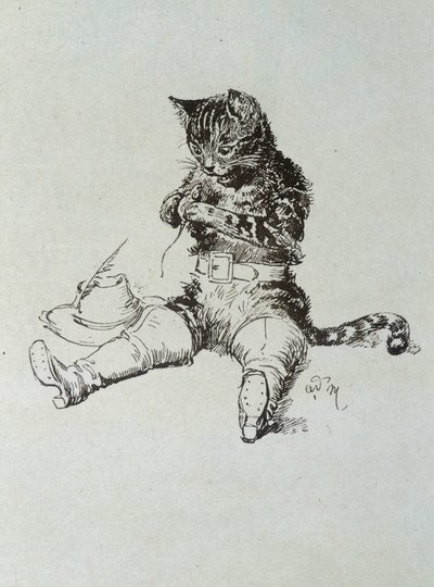 Le Chat Bottté - Charles Perraultin "saduissa", kuvitus Adrien Marie tekijältä Adrien Emmanuel Marie