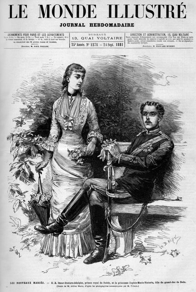 Prinssi Gustave of Suede muotokuva (Oscar Gustaf Adolf tekijältä Adrien Emmanuel Marie