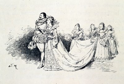 Riquet a la Houppe - Charles Perraultin "Saduissa", kuvitus Adrien Marie tekijältä Adrien Emmanuel Marie