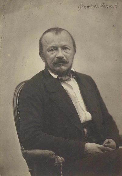 Gerard de Nervalin muotokuva 1808-1855, 1854. tekijältä Adrien Tournachon
