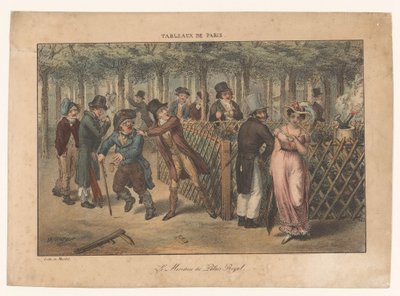 Palais-Royalin aurinkokello Le Meridien du Palais Royal Pariisin kohtaukset (sarjan nimi) Tableaux de Paris (sarjan nimi esineellä) tekijältä Adrien Victor Auger