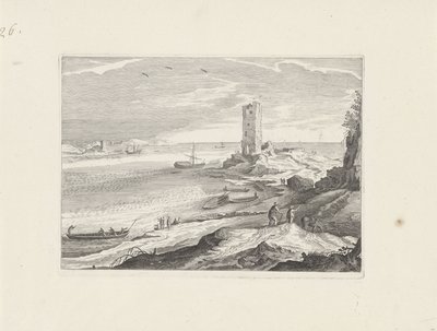 Merimaisema tornin raunioineen tekijältä Aegidius Sadeler (II) (attributed to)