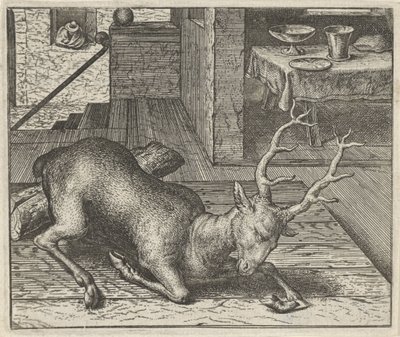 Taru humalassa peurasta tekijältä Egidius  Sadeler (II)