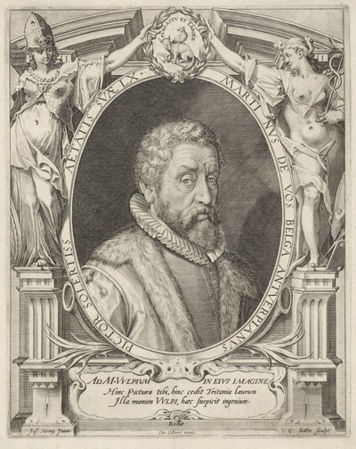 Muotokuva Maerten de Vosista 60-vuotiaana tekijältä Egidius  Sadeler (II)