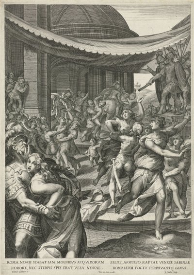 Sabine Virgin ryöstö tekijältä Egidius  Sadeler (II)
