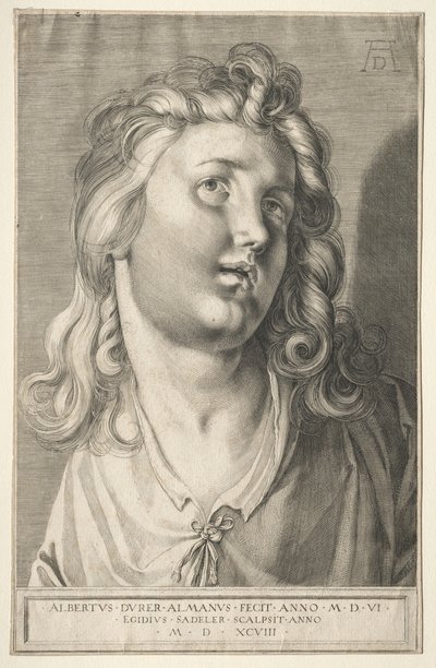 Naispää, 1598. tekijältä Aegidius Sadeler