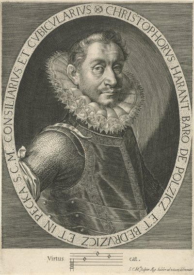 Muotokuva säveltäjä Krystof Harantista 1564-1621, n. 1600 tekijältä Aegidius Sadeler or Saedeler