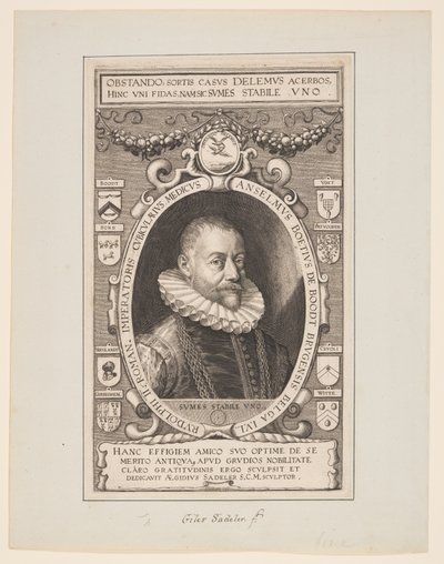 Anselm Boethius de Boodt, Rudolf II:n lääkäri. tekijältä Aegidius Sadeler II