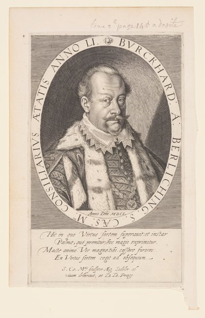 Burkhard von Berlichingen, Rudolf II:n neuvonantaja. tekijältä Aegidius Sadeler II