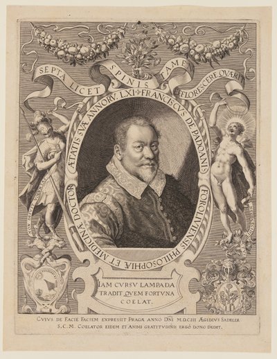 Franciscus de Padoanis Foroliviensis (Fransiskus Forlilainen) tekijältä Aegidius Sadeler II