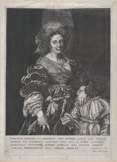 Laura Dianti mustalla sivulla, 1600-1627. tekijältä Aegidius Sadeler II