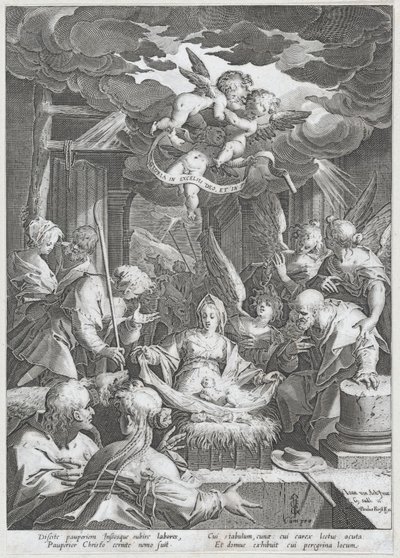 Syntymä, 1588. tekijältä Aegidius Sadeler II