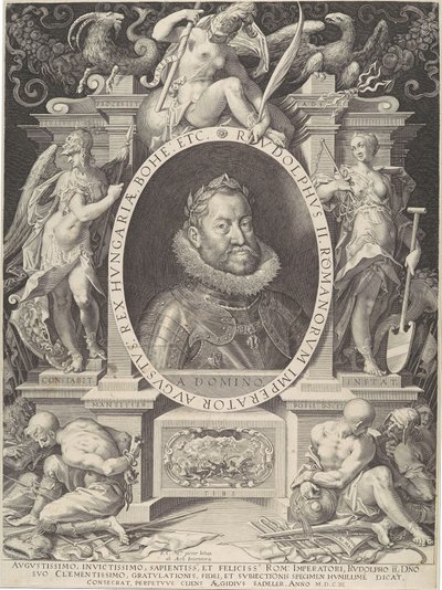 Rudolf II:n muotokuva, 1603. tekijältä Aegidius Sadeler II