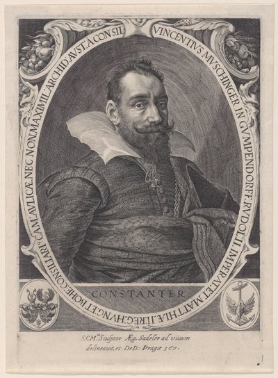 Vincenz Muschinger, keisari Rudolf II:n neuvosto, 1611, 1611. tekijältä Aegidius Sadeler II