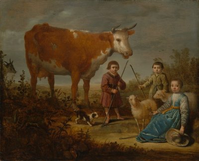 Lapset ja lehmä, 1635-39. tekijältä Aelbert Cuyp