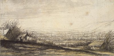 Laaja maisema, jossa on mökki ja karja, 1600-luvun loppu tekijältä Aelbert Cuyp
