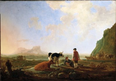 Paimenet lehmien kanssa tekijältä Aelbert Cuyp