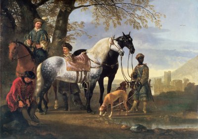 Metsästäjät pysähtyneet, noin 1650 tekijältä Aelbert Cuyp