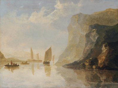 Jokimaisema veneineen tekijältä Aelbert Cuyp