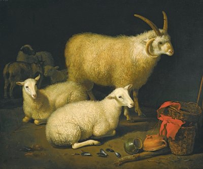 Lampaat tallissa tekijältä Aelbert Cuyp