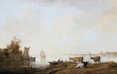 Näkymä Maasjoelle lähellä Dordrechtia tekijältä Aelbert Cuyp