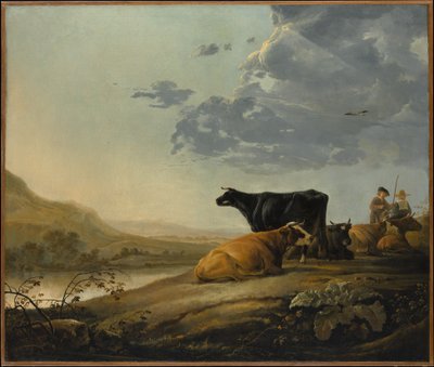 Nuoret paimenet lehmien kanssa tekijältä Aelbert Cuyp