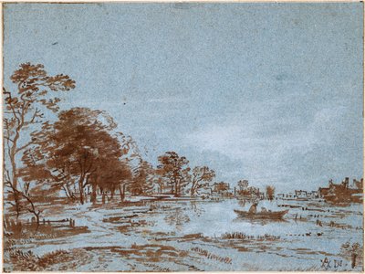 Moonlightin jokimaisema, n. 1650-1660 tekijältä Aert van der Neer
