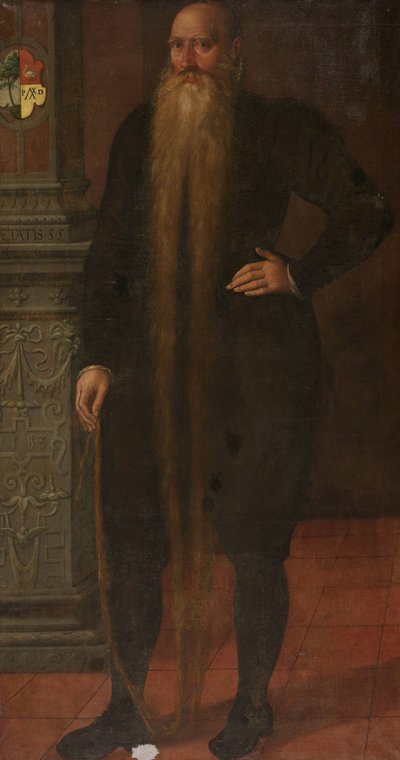 Muotokuva Pieter Dirckszistä, nimeltä Long Beard, Edamin orpokamarin neuvoston jäsen tekijältä Aert Pietersz. (attributed to)